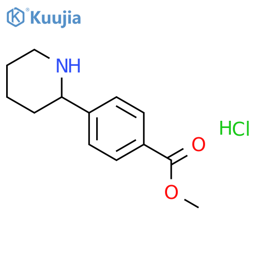 methyl 4-(piperidin-2-yl)benzoate hydrochloride structure
