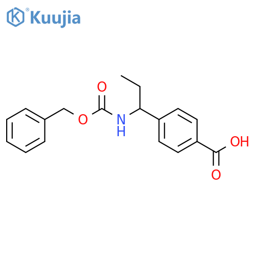 Benzoic acid, 4-[1-[[(phenylmethoxy)carbonyl]amino]propyl]- structure