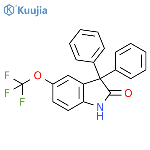 2H-Indol-2-one, 1,3-dihydro-3,3-diphenyl-5-(trifluoromethoxy)- structure