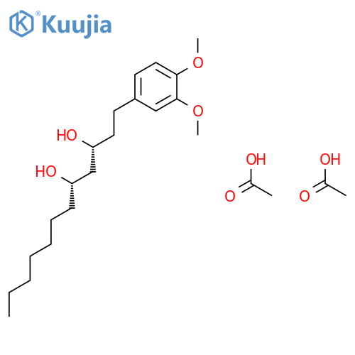 3,5-Dodecanediol, 1-(3,4-dimethoxyphenyl)-, diacetate, (3R,5S)- structure