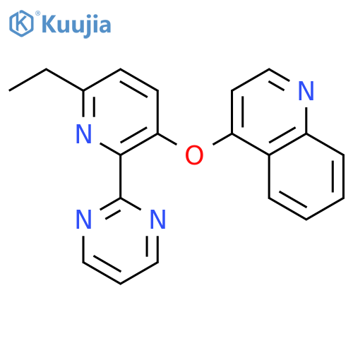 Quinoline, 4-[[6-ethyl-2-(2-pyrimidinyl)-3-pyridinyl]oxy]- structure