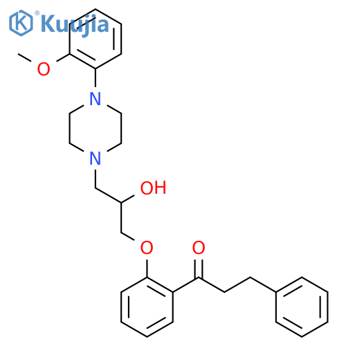 1-Propanone,1-[2-[2-hydroxy-3-[4-(2-methoxyphenyl)-1-piperazinyl]propoxy]phenyl]-3-phenyl- structure