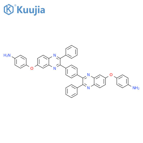 Benzenamine, 4,4'-[1,4-phenylenebis[(3-phenyl-2,7-quinoxalinediyl)oxy]]bis- structure