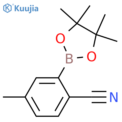 4-Methyl-2-(4,4,5,5-tetramethyl-1,3,2-dioxaborolan-2-yl)benzonitrile structure