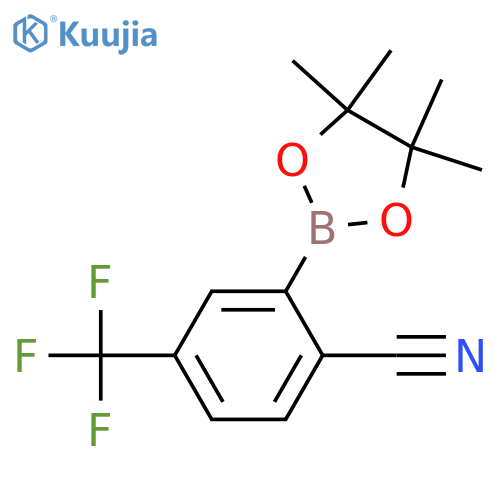 2-Cyano-5-(trifluoromethyl)phenylboronic acid, pinacol ester structure