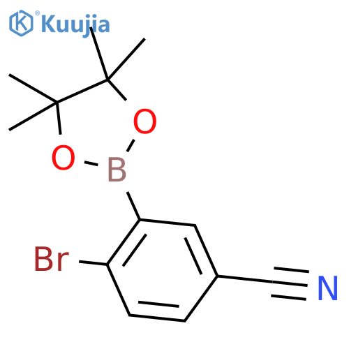 Benzonitrile, 4-bromo-3-(4,4,5,5-tetramethyl-1,3,2-dioxaborolan-2-yl)- structure