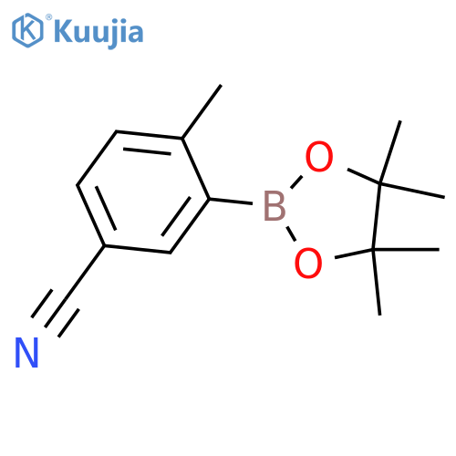 4-Methyl-3-(4,4,5,5-tetramethyl-1,3,2-dioxaborolan-2-yl)benzonitrile structure