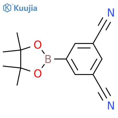 5-(tetramethyl-1,3,2-dioxaborolan-2-yl)benzene-1,3-dicarbonitrile structure