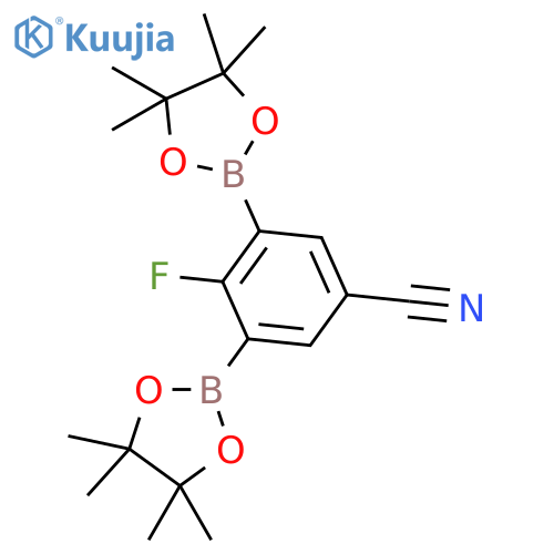 Benzonitrile,4-fluoro-3,5-bis(4,4,5,5-tetramethyl-1,3,2-dioxaborolan-2-yl)- structure