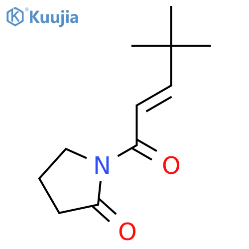 2-PYRROLIDINONE, 1-[(2E)-4,4-DIMETHYL-1-OXO-2-PENTENYL]- structure