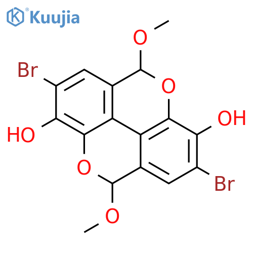 (5R,10R)-2,7-dibromo-3,8-dihydroxy-5,10-dimethoxyl-5,10-dihydro-chromeno[5,4,3-cde]chromene structure