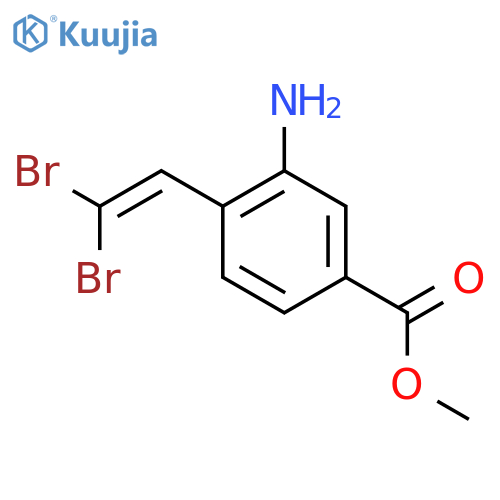Benzoic acid, 3-amino-4-(2,2-dibromoethenyl)-, methyl ester structure