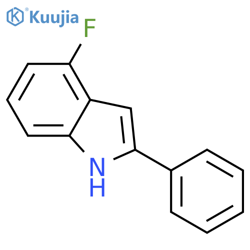 1H-indole,4-fluoro-2-phenyl- structure