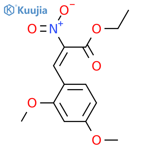 2-Propenoic acid, 3-(2,4-dimethoxyphenyl)-2-nitro-, ethyl ester, (2E)- structure