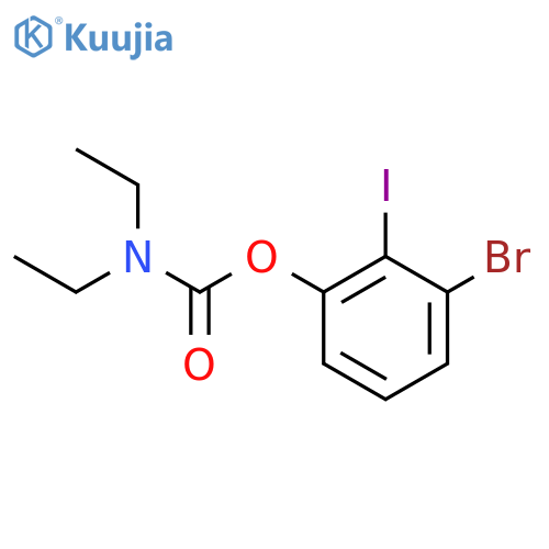 Carbamic acid,N,N-diethyl-, 3-bromo-2-iodophenyl ester structure