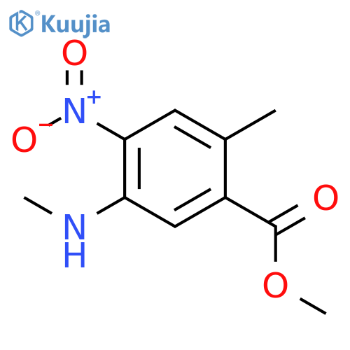 BENZOIC ACID, 2-METHYL-5-(METHYLAMINO)-4-NITRO-, METHYL ESTER structure