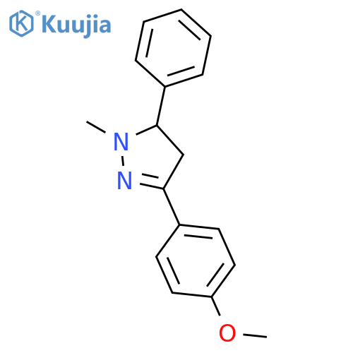 1H-Pyrazole, 4,5-dihydro-3-(4-methoxyphenyl)-1-methyl-5-phenyl- structure
