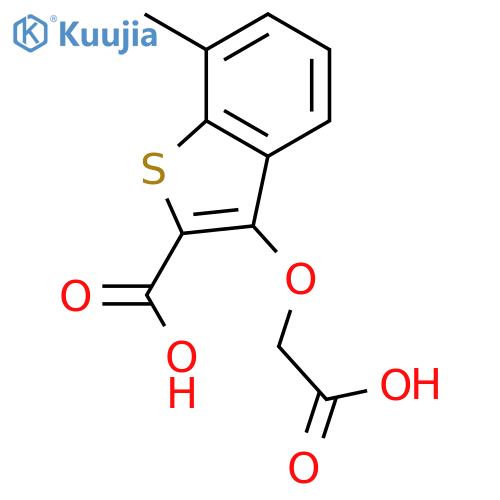 Benzo[b]thiophene-2-carboxylic acid, 3-(carboxymethoxy)-7-methyl- structure