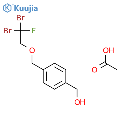 BENZENEMETHANOL, 4-[(2,2-DIBROMO-2-FLUOROETHOXY)METHYL]-, ACETATE structure