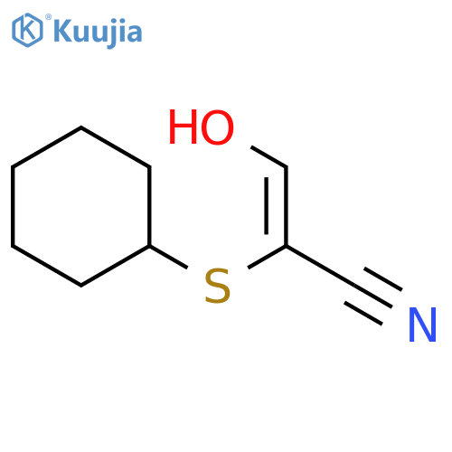 2-PROPENENITRILE, 2-(CYCLOHEXYLTHIO)-3-HYDROXY-, (2Z)- structure