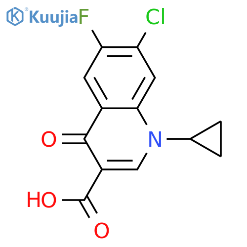 7-Chloro-1-cyclopropyl-6-fluoro-1,4-dihydro-4-oxo-quinoline-3-carboxylic Acid structure