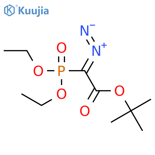 Acetic acid, diazo(diethoxyphosphinyl)-, 1,1-dimethylethyl ester structure