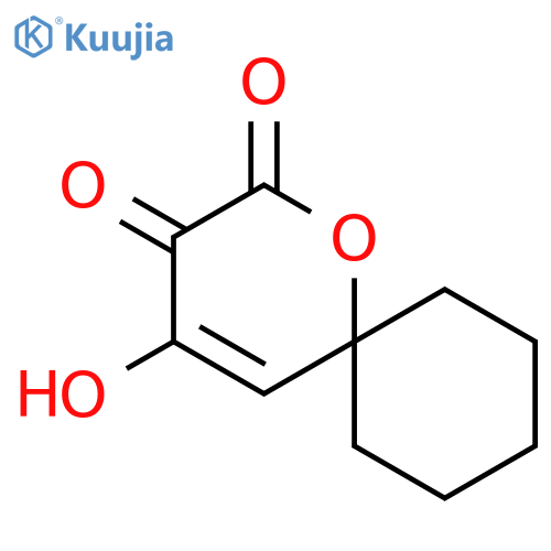 4-hydroxy-1-oxaspiro[5.5]undec-4-ene-2,3-dione structure