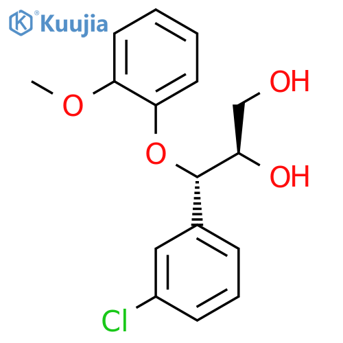 1,2-PROPANEDIOL, 3-(3-CHLOROPHENYL)-3-(2-METHOXYPHENOXY)-, (2R,3S)- structure
