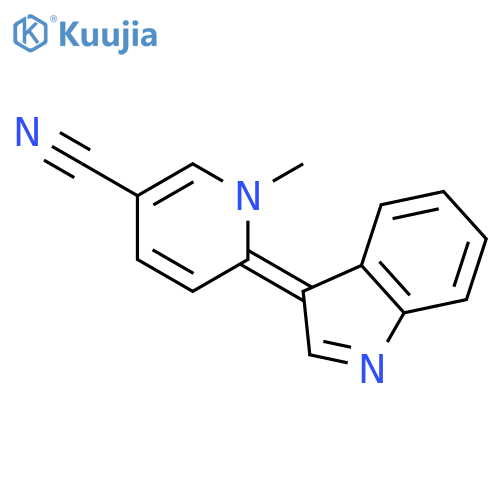 3-PYRIDINECARBONITRILE, 1,6-DIHYDRO-6-(3H-INDOL-3-YLIDENE)-1-METHYL- structure