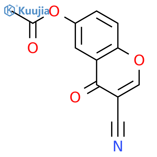 4H-1-BENZOPYRAN-3-CARBONITRILE, 6-(ACETYLOXY)-4-OXO- structure