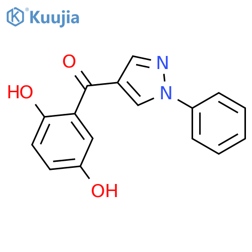 Methanone, (2,5-dihydroxyphenyl)(1-phenyl-1H-pyrazol-4-yl)- structure