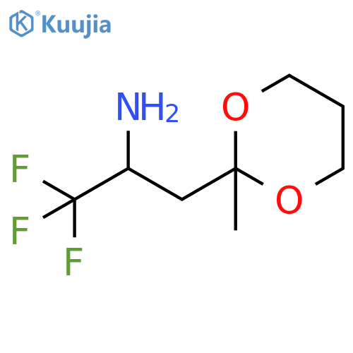 1,1,1-trifluoro-3-(2-methyl-1,3-dioxan-2-yl)propan-2-amine structure