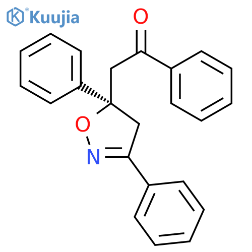 Ethanone, 2-[(5R)-4,5-dihydro-3,5-diphenyl-5-isoxazolyl]-1-phenyl- structure