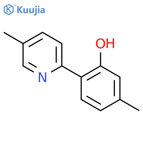 5-methyl-2-(5-methylpyridin-2-yl)phenol structure