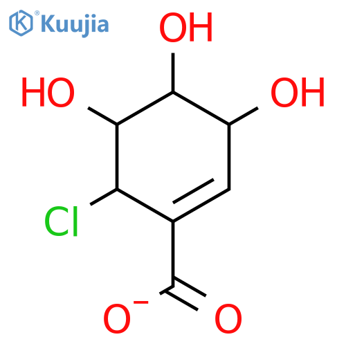 (3R,4S,5S,6R)-6-chloro-3,4,5-trihydroxy-1-cyclohex-1-enecarboxylate structure