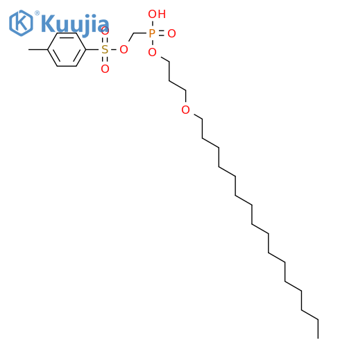 ((3-(Hexadecyloxy)propoxy)(hydroxy)phosphoryl)methyl 4-methylbenzenesulfonate structure