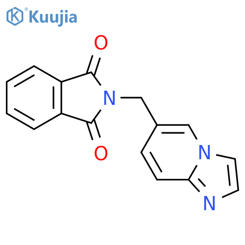 2-(Imidazo[1,2-a]pyridin-6-ylmethyl)-1H-isoindole-1,3(2H)-dione,technical structure