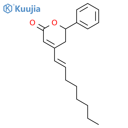 2H-PYRAN-2-ONE, 5,6-DIHYDRO-4-(1E)-1-OCTENYL-6-PHENYL- structure