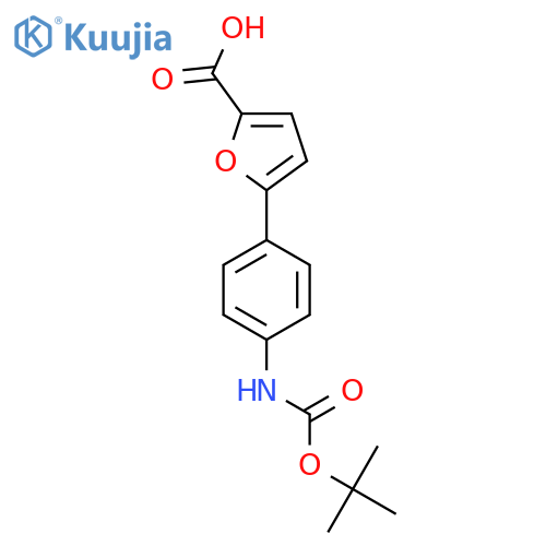 5-(4-tert-Butoxycarbonylaminophenyl)-furan-2-carboxylic acid structure