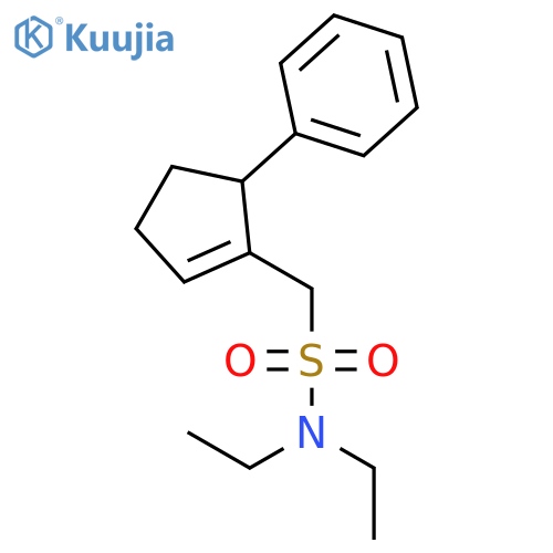 1-Cyclopentene-1-methanesulfonamide, N,N-diethyl-5-phenyl- structure