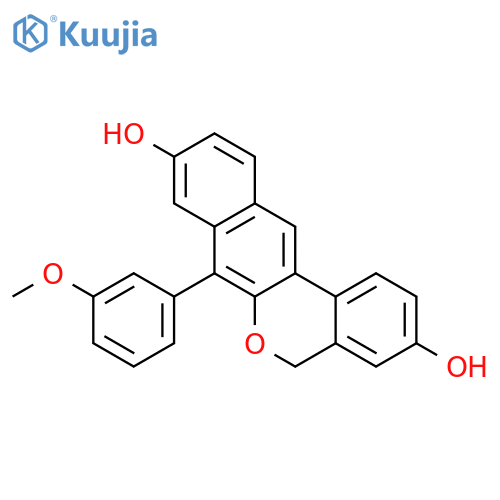 5H-BENZO[D]NAPHTHO[2,3-B]PYRAN-3,9-DIOL, 7-(3-METHOXYPHENYL)- structure