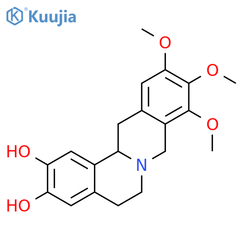 6H-Dibenzo[a,g]quinolizine-2,3-diol,5,8,13,13a-tetrahydro-9,10,11-trimethoxy- structure