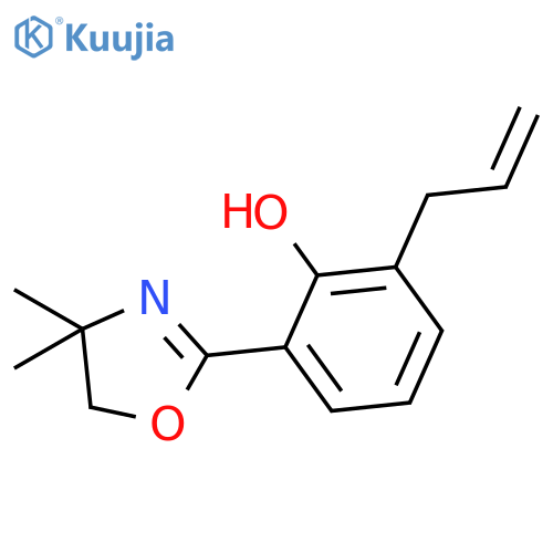 Phenol, 2-(4,5-dihydro-4,4-dimethyl-2-oxazolyl)-6-(2-propenyl)- structure