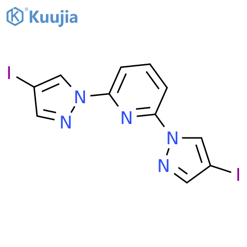 Pyridine, 2,6-bis(4-iodo-1H-pyrazol-1-yl)- structure