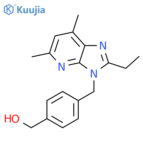 Benzenemethanol,4-[(2-ethyl-5,7-dimethyl-3H-imidazo[4,5-b]pyridin-3-yl)methyl]- structure