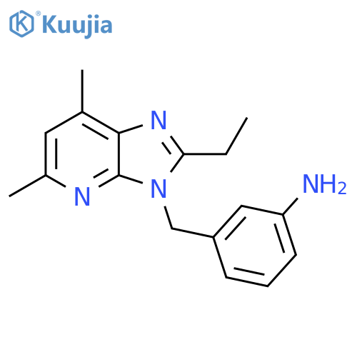 Benzenamine,3-[(2-ethyl-5,7-dimethyl-3H-imidazo[4,5-b]pyridin-3-yl)methyl]- structure