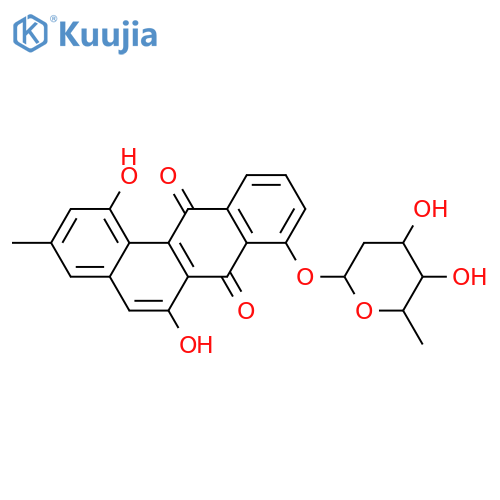 1,6,8-Trihydroxy-3-methylbenz[a]anthracene-7,12-dione; 8-O-(2,6-Dideoxy-α-L-ribo-hexopyranosyl) structure