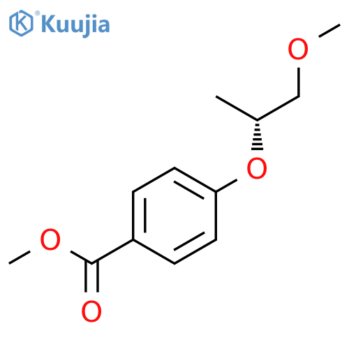 Benzoic acid, 4-[(1R)-2-methoxy-1-methylethoxy]-, methyl ester structure