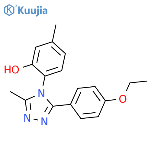 Phenol, 2-[3-(4-ethoxyphenyl)-5-methyl-4H-1,2,4-triazol-4-yl]-5-methyl- structure
