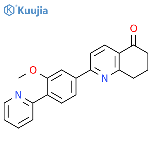 5(6H)-Quinolinone, 7,8-dihydro-2-[3-methoxy-4-(2-pyridinyl)phenyl]- structure